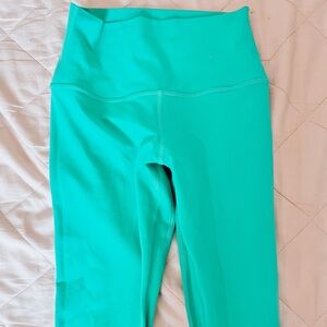 lululemon leggings size 4 color turquoise